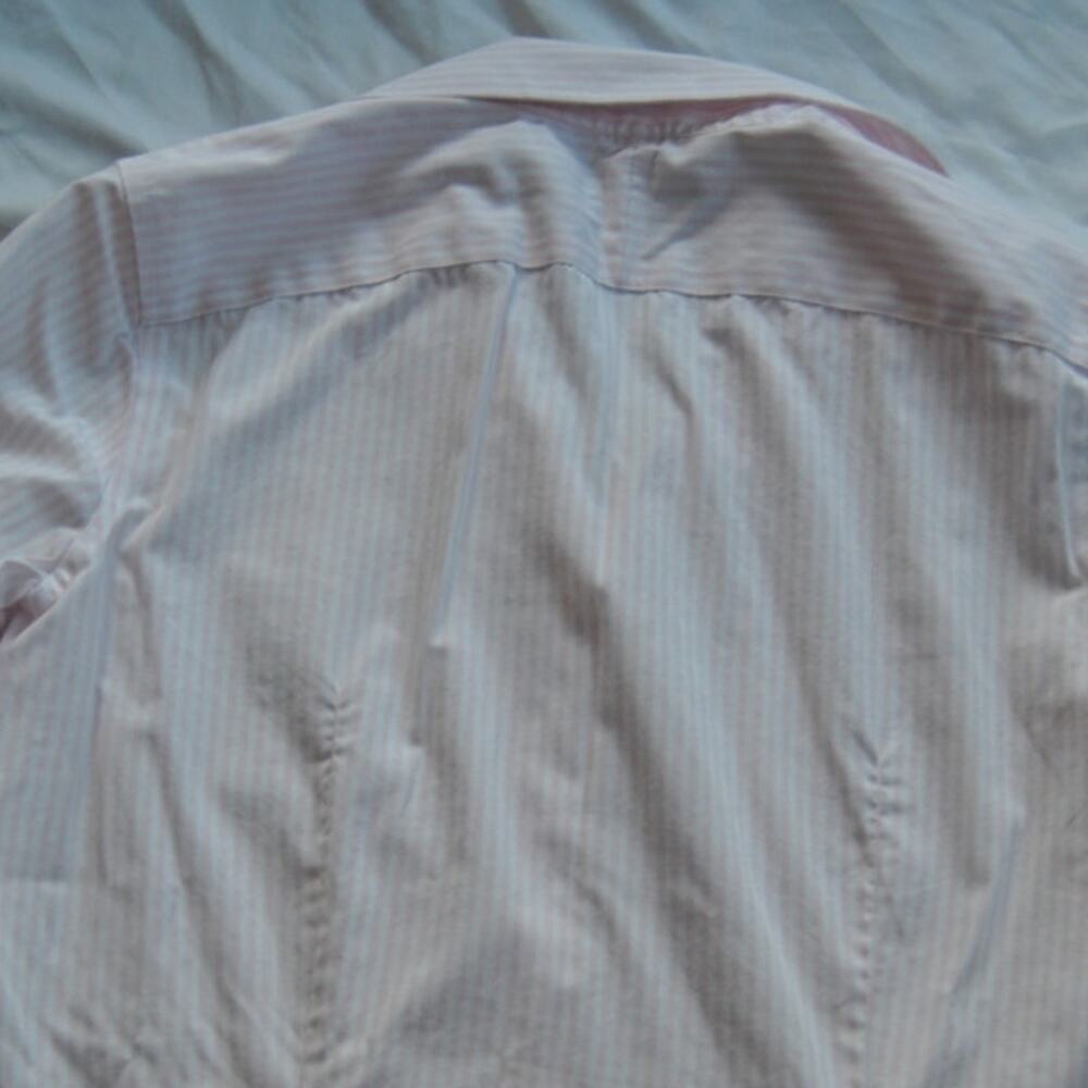 Lauren Ralph Lauren Pink and White Striped Long Sleeve Button Up Medium - Picture 7 of 9